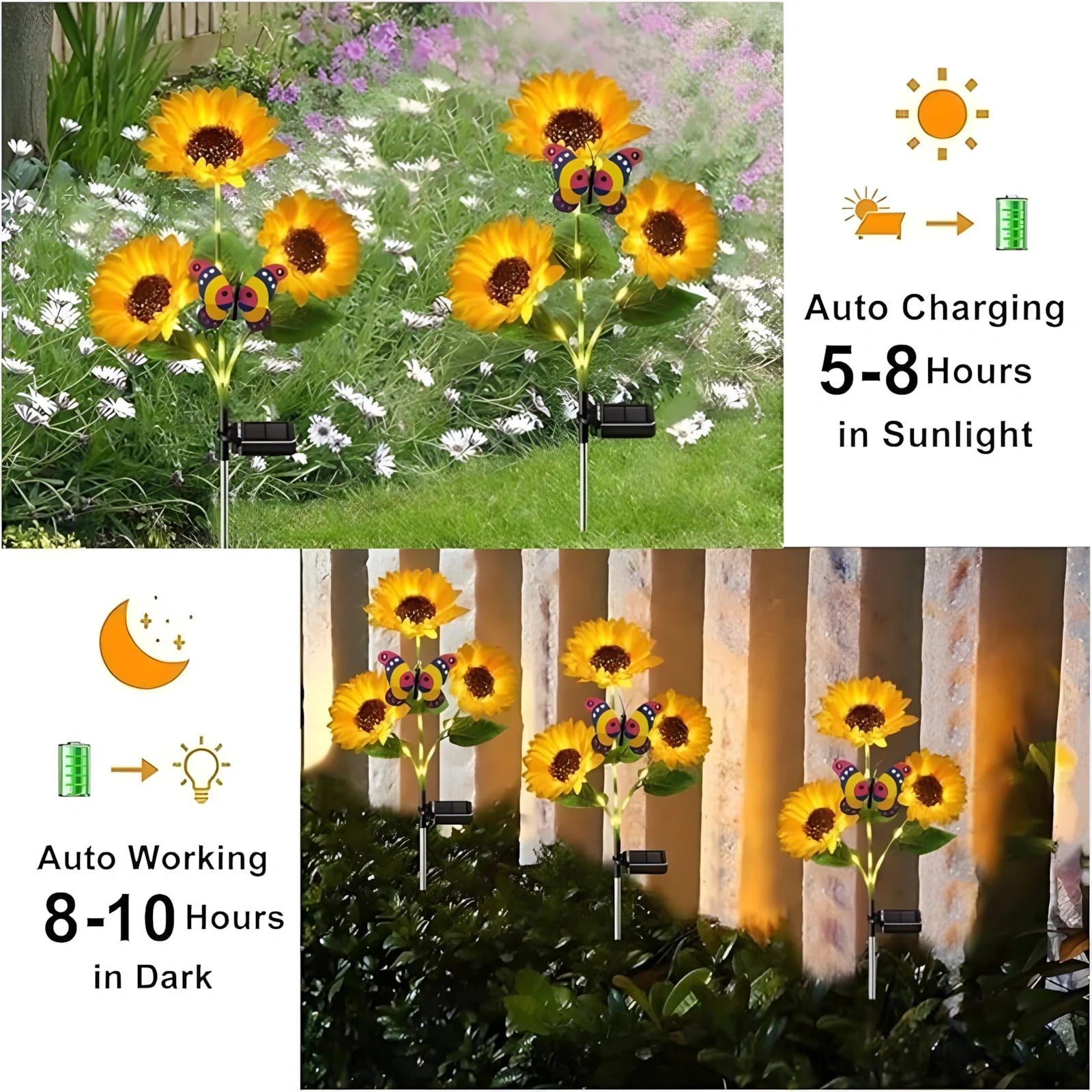 Geotict™ – Solar Sunflower LED Lights