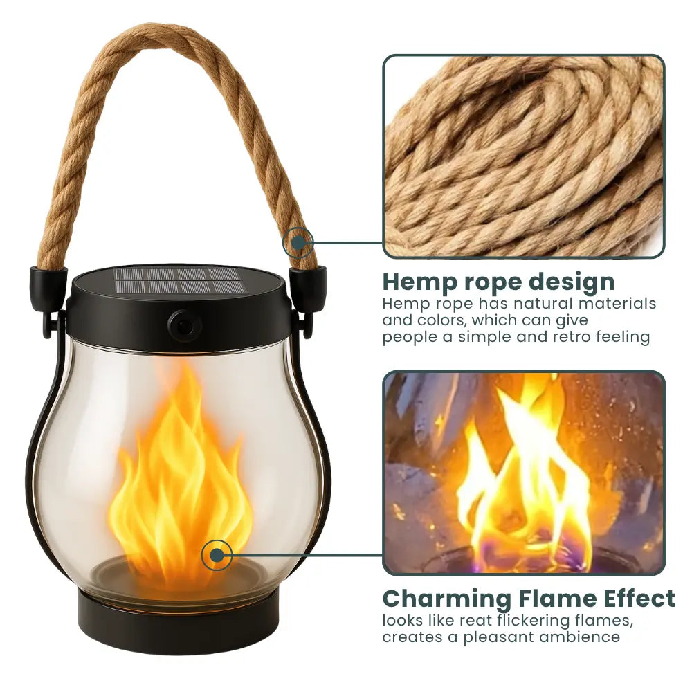 2-Pack Solar Lantern Outdoor Lights